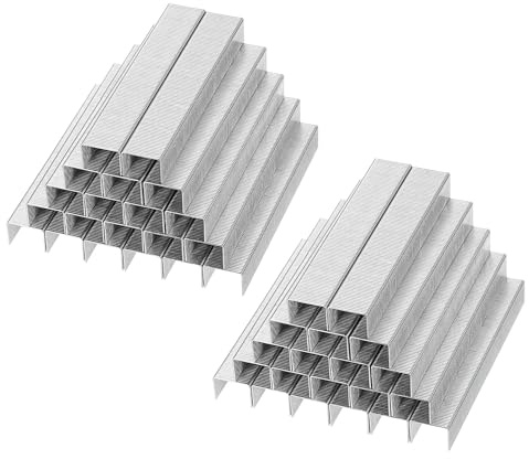 PATIKIL 23/10 Staples for Stapler, 10Box 10000pcs 3/8 Leg Length Standard Flat Clinch Chisel Point Staples Jam-Free for Office Desktop Home Supplies, Silver