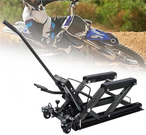 AZDEWE Motorradhebebühne,Verstellbarer Motorradhebetisch, Plattformwerkzeug, Parkständerhalterung, Reparaturplattform, Motorradheber, Elektrische Motorradreparaturhebebühne