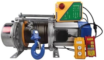 montacarichi da balcone Verricello elettrico con telecomando senza fili 30 m, verricello per carichi pesanti 1500 kg/1,5 t, verricello di sollevamento 110 V/220 V/380 V Paranco elettrico(220V remote c