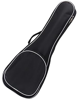 Ukulelen Tasche Kleine Gitarrentasche aus Oxford Stoff Schwarz | Fächern und Trageriemen, 1 Stück, für Ukulele oder Kleine Gitarre, für Kinder