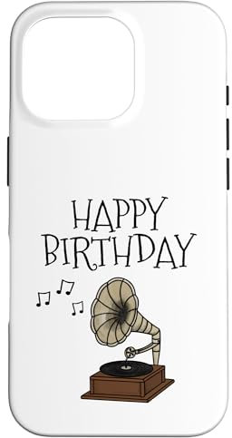 Compleanno del grammofono, amante della musica, musicista Custodia per iPhone 16 Pro