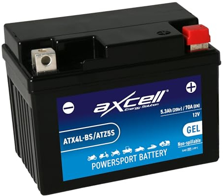 AXCELL Batterie 12V YTX4L-BS GEL (High Capacity) 50314 passend für Honda AFS Wave 110i 110 JC51 2012-2016