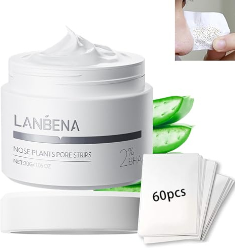 Blackhead Remover Mask 60 pcs,Remove Black Heads Face Black Head Remover Strips,Nose Plants Pore Cleanser Purifying Face Mask for All Skin Types(1.06oz/30g)