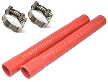 ODJDNLKLWN Schlauch Rot Automotive Silikon Flexible Schlauch Stahl Draht Ladeluftkühler Ansaugrohr Kühler Gartenschlauch(900MM_ID30MM)