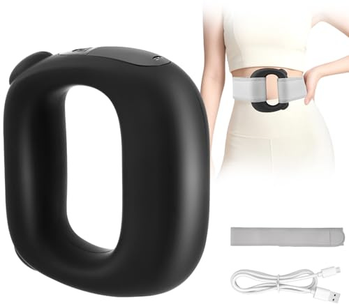 Strixorn 2-in-1 Faszienring & Massagepistole – Mini Elektrischer Muskelentstörer, Leises Tragbares Vibrationsmassagegerät, 5+ Einstellbare Modi für Fettverbrennung, Yoga, Körperformung(Schwarz)