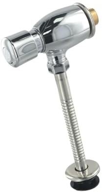 Zinc Alloy Urinal Flush Valve Hand Button Type Urinal Flush Valve for Public Toilets Bathrooms Sturdy Attachments