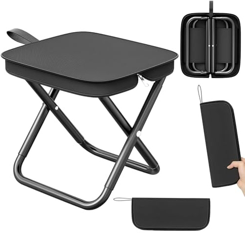 Sgabello Pieghevole, Sedie Pieghevoli Da Esterno, Portatile Leggero Sedia Pieghevole, Per Campeggio, Pesca, Escursioni E Viaggi, Resistente 120kg, Peso 0.6kg