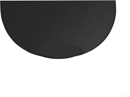 Feuerfeste Fiberglas-Silikon-Kaminmatte, halbrund, Hitze- und Funkenschutz, Herdteppich für Innenkamine, Feuerstellen und Kohlenbecken (1 mm x 102 x 60 cm, schwarz)