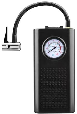 CashMuch Auto-Luftpumpe für Reifen – tragbarer Reifenfüller mit 5 Aufblasmodi, ABS-Material, 7,4 V, kompatibel mit Auto, Motorrad, Fahrrad und Ba