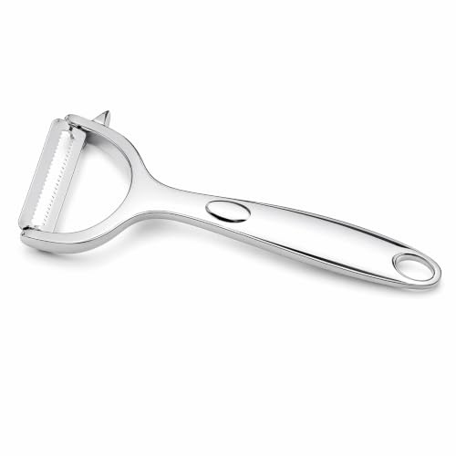 Pelador de verduras de acero inoxidable, ahorro de cocina ergonómico para patatas, tomates, zanahorias, pepinos y frutas, herramienta práctica para preparaciones diarias
