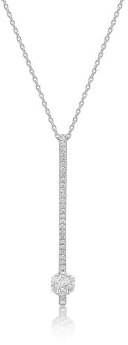 585er Weißgold Collier mit 35 Diamanten