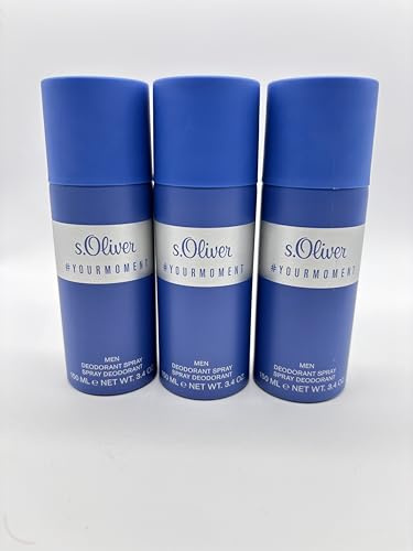 s.Oliver YOURMOMENT YOUR MOMENT Men Deodorant Spray 3x 150 ml /450 ml