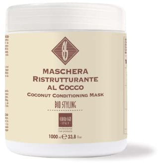 Ever Ego Italy - Máscara acondicionadora de Coco para Cabello seco y tratado, Producto hidratante e hidratante para el Cuidado del Cabello para Hombres y Mujeres