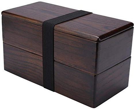 Box, Lunchboxen, Japanische Doppelschicht Naturholz Vintage Lunch Food Container Für Kinder Erwachsene Picknick Büro Schule Wandern Camping.
