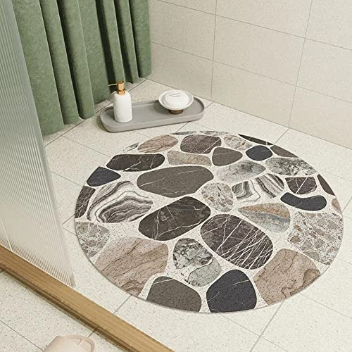 Runde Duschmatten für innen, Luffa-Badematte, rutschfest, Badematte für Nassbereiche, Anti-Schimmel-Duschwanne, hohle Badezimmer-Bodenmatte/Teppich