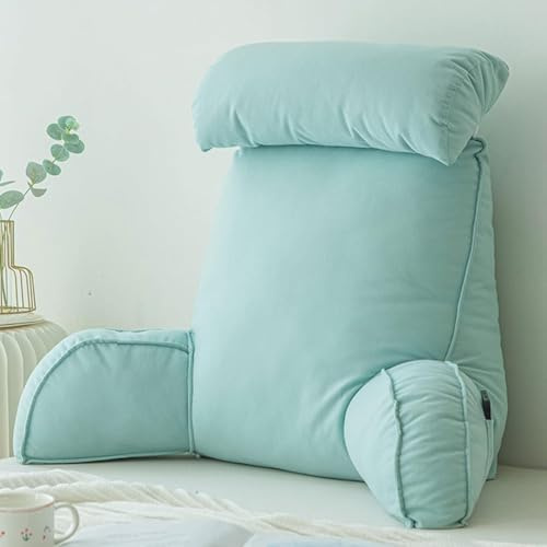 HEATHE Cuscino da Lettura con braccioli,Cuscino per Letto,Cuscino Schienale Divano,Cuscino di Supporto,per Leggere/Rilassarsi/Guardare La TV,75×40×50 cm/29,5×15,75×19,7inch