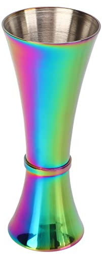 Alvinlite Double Cocktail Jigger Jigger en Acier Inoxydable Style Japonais1 Oz/2 Oz Jigger Verre à Shot Tasse à Mesurer Double Cocktail Outils pour Barman(Coloré)