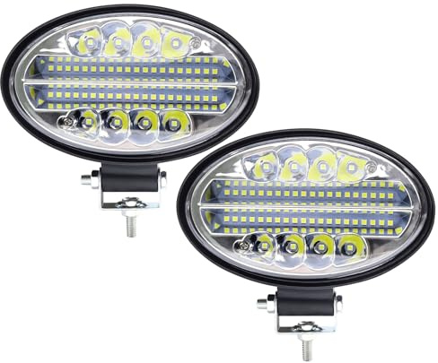 NWpangu Faro da lavoro LED, Barra Luminosa a LED per Lavoro Ovali per Trattori, Faretti, Fendinebbia Luci di Lavoro Aggiuntive per Trattore Barca Pick-up ATV, 2 pezzi