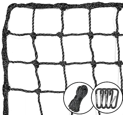 AOLIGEIJS Baseball Softball Backstop Nets,Sports Net,Sports Netting Barrier,Sports Netting for Backyard,Twisted Knotted Nylon Net (10X15FT)
