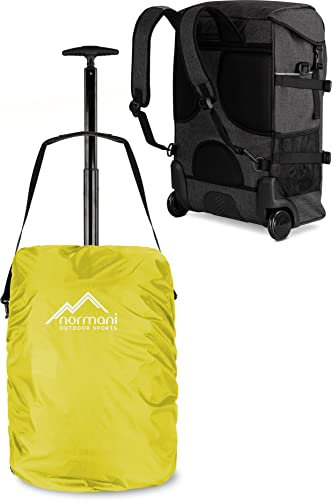 Reisetasche Trolley und Rucksack in Einem mit Regenüberzug - 37 L - 50x37x20 cm Handgepäckmaße Farbe Gelb