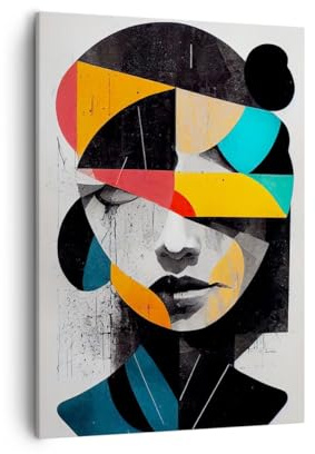 Quadro su Tela Verticale Viso Mente Astrazione Stampe da Parete 50x70cm Quadri Moderni Soggiorno Camera da Letto Cucina 1 pezzo Piccoli Decorazione Murale Wall Art Canvas Grafica Immagini PA50x70-6237