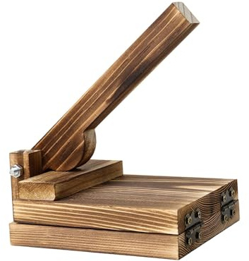 Folpus Outil de Presse de Tortilla de maïs de Presse de Tortilla en Bois, Outil Manuel de Presse de boulette de presseur de tortillera Mexicaine pour la, carré