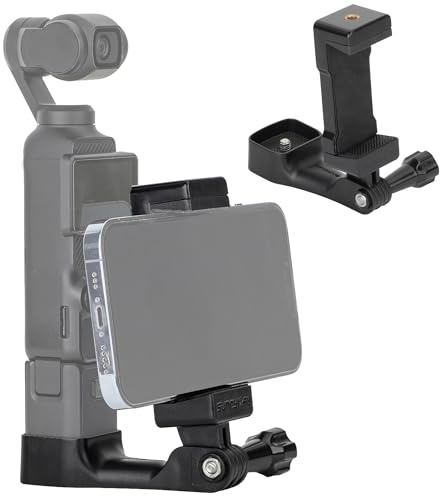 WOENJO DJI Pocket 3 Phone Holder Set Expansion Accessories with 1/4 Thread Hole Compatible with DJI Osmo Pocket 3 and Smartphone, Used with Tripod and Extension Rod