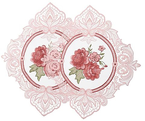 Cabilock 2St Tischset Spitze Tischdecken Tischdekoration Tischdecke oval Französische Tischsets rustikale Tischdecke Vintage-Dekor Tischset Dekor Blumen Tischsets gestickt Untersetzer