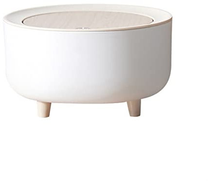 Suuim Bote de Basura para Cocina, Oficina, hogar Bote de Basura con Tapa a presión de 14.2 x 8.6 con Tapa Bote de Basura con pies Altos Bote de Basura Redondo con Patas - Papelera de Cocina/baño