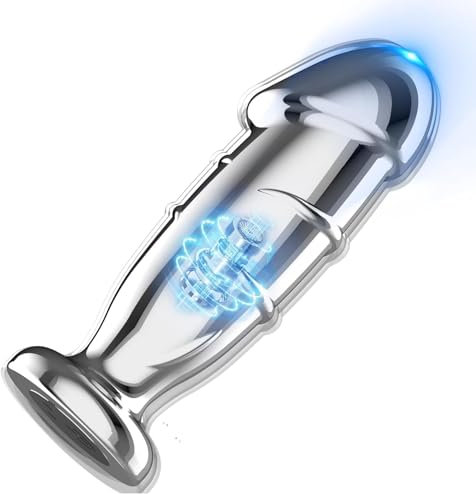 PQKuss Anal Vibratoren Metall Analplug mit 10 Vibrationsmodi und Fernbedienung Buttplug Dildo Vibratorstarb Prostata Stimulator Vibrator Sexspielzeug für Männer Frauen und Paare