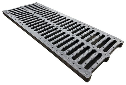 Drain Grate, Plastic Grate 8 x 20 x 1 High Polymer Drain Grate Non-slip Plastic Trench Drain Strainers Strong Load Bearing Sewer Cover Grates Drain Strainers Sewer Cover Plate for Kitchen