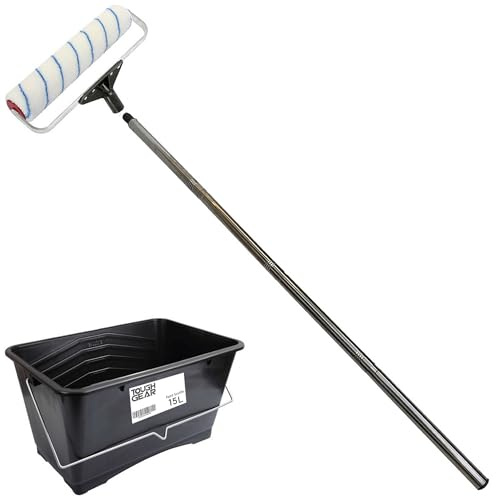 Puma 12 Paint Roller Floor Painting Kit with 15L Scuttle With Pole 0.95m