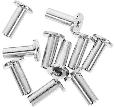 Veemoon 2 Series Conector De Cuerda De Alambre Cubiertas Funda Protectora Para Barandilla De Terraza Cable De Seguridad Tensor Saburral Tapones Equipo Acero Inoxidable Silver 10 Piezas*2