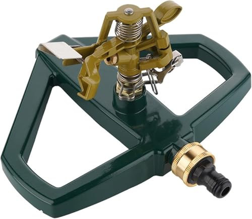Gorise Irrigatore a Impulsi in Lega Di Zinco Per Impieghi Gravosi, Spruzzo Regolabile 20-360°, Base in Metallo, Irrigatore a Impatto, Adatto Per Irrigazione Di Prati, Ed Erba