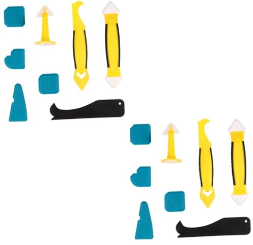 Tofficu 2 Ensembles Ensemble De Grattoir Jointoyer Spatule En Silicone Outil De Lissage De Mastic Dissolvant De Colle Outil De Finition De Mastic Plastique 8 Pièces * 2