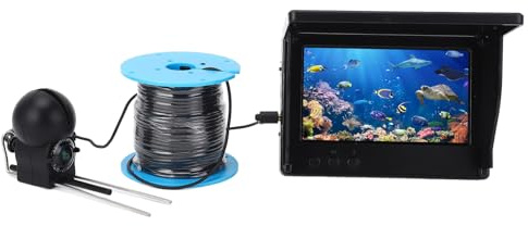 Keenso Cámara de Pesca Submarina de Alta Definición Cámara de Pesca en Hielo 1080P con Pantalla de 4,3 Pulgadas, Construida para Soportar Trabajos Submarinos, Ideal para Acuicultura, Exploración de