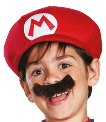 Zeus Party Cappello Super Mario per Bambini, Rosso con Logo M, Accessorio per Feste di Carnevale e Costume