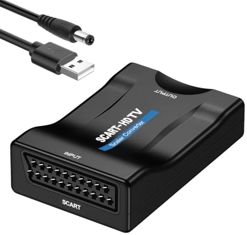 MSMXCS Convertisseur Péritel vers HDMI 1080P Adaptateur Audio Vidéo HD