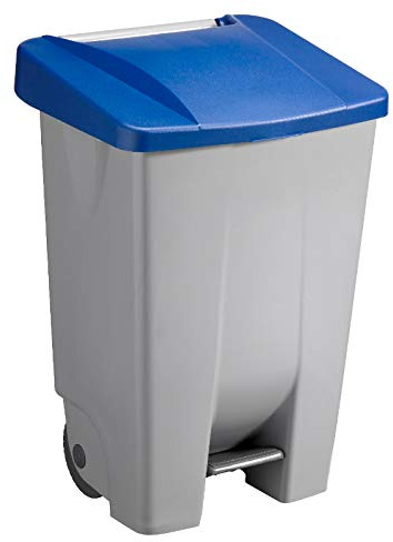 Sunware Basic Poubelle à pédale Gris/Bleu 80 l 49 x 41 x 75 cm