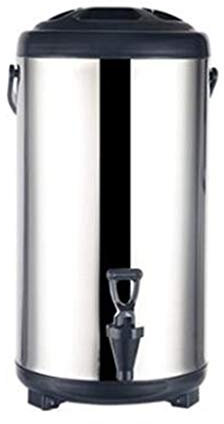 GHKWXUE Thermique Distributeur de Boissons au Lait en Acier Inoxydable Seau à thé Seau à Glace Seau jus café avec Robinet Commercial 8L / 10L / 12L for Tea Shop/Restaurant/Cantine/École