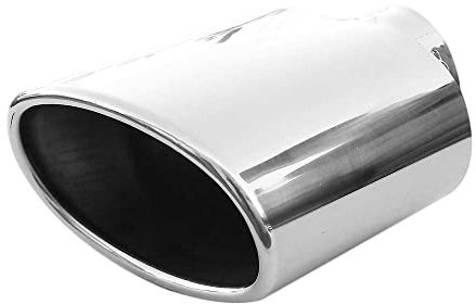 Universell Auspuffblende Oval Endrohr Edelstahl Auto Endrohrblenden Auspuffendrohr Auspuffrohr Tuning Schalldampf Blende Sport Rund Chrom Auspuffspitzen