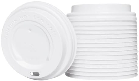 ENpack 1000 Deckel für Kaffeebecher 80mm/8cm Weiß - 0,2l/0,3l - Coffee To Go Deckel für Pappbecher - Kunstoff - Kaffe/Tee/Kakao/Latte Machiato/Cappuccino - Ideal für Unterwegs