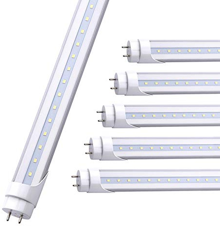 SOMLIGHT 4FT LED Tube Light, 22W G13 Bi Pin LED Tube Light,5000K, Dual-Ended Power, Ballast Bypass, Clear Cover, Replace Existing T8 T10 T12 Fluorescent Light Fixture(25-Pack),Ship from USA