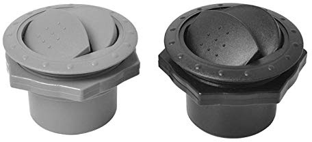 Riloer Lüftungsschlitze, Universal 60 mm 2,35 Zoll runder Klimaanlagen-Luftauslass zum automatischen Luftauslass für Wohnmobil, Bus, Boot, Yacht, Schwarz, 2 Stück