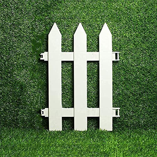 Beeteinfassung Zaun Zierzaun Palisaden Für Garten Palisade Rasenkante 10 Stück Weißer Kunststoffzaun Gras Rasenkante Zaun Indoor Garten Grenze Gartenschiene Zaun Weiße Latten 35X50cm Garten Grenze