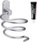 Newaner Porta Asciugacapelli,Mensola Supporto per Bagno Phon Cromo in Acciaio Inossidabile,Argento