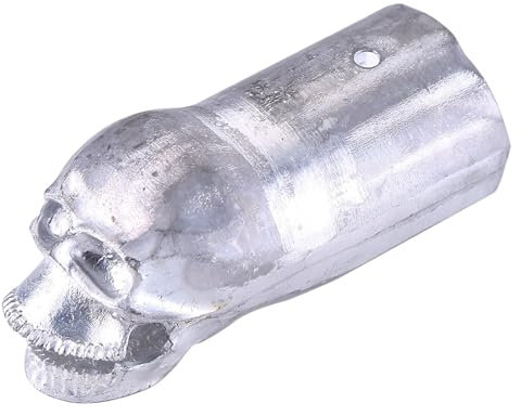 iSpchen Motorrad Auspuffblende Kreativ Schädel Auspuffrohr Auspuff Blende Auspuffspitze Aluminium Schalldämpfer Auspuff Rohr Endrohrblende Auspuffendrohr,Sliber