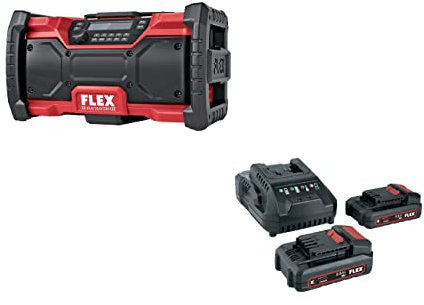 Flex Akku Baustellenradio RD 10.8/18.0/230 (18 V, inkl. 2x Akkus 2,5 Ah, DAB+, FM, Bluetooth, AUX, USB Anschluss) 521833