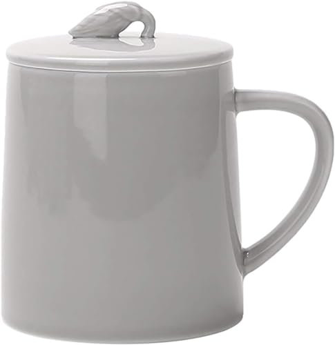 LeGDOr Taza de café de té Taza de cerámica de Leche de café de Color Puro, Taza de té con Tapa para Oficina de Negocios, Taza de Agua para el hogar es Muy Adecuada para fanáticos del té Taza de té
