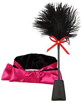 Sex Tickler for Adult Sex Play Spanking Feather Adults Bedroom Restraints Blindfold BDSM Kit Fetish Toys Set for Couples